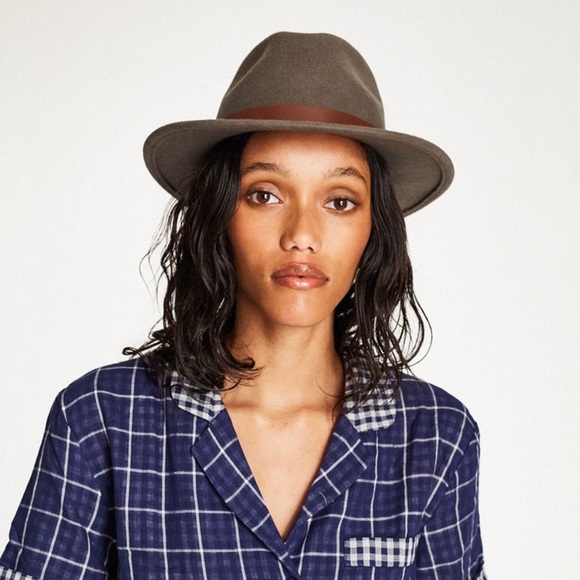 BRIXTON Messer Felt Flat Brim Hat - Picture 2 of 8